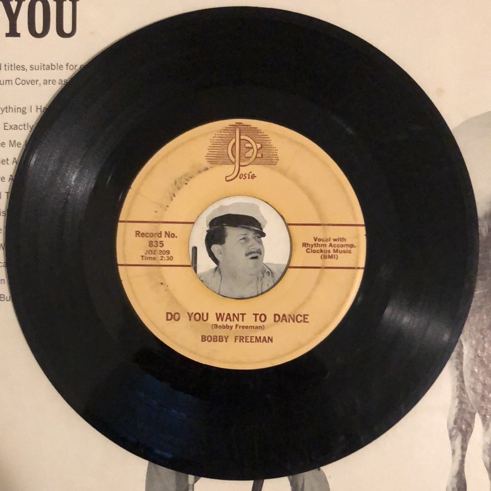 Bobby Freeman Do You Want To Dance Vinyl 45 Record '58